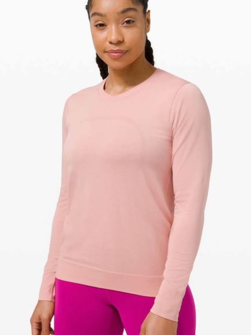 Lulu Lemon Pink Long Sleeve Crew Top